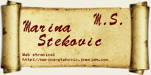 Marina Steković vizit kartica